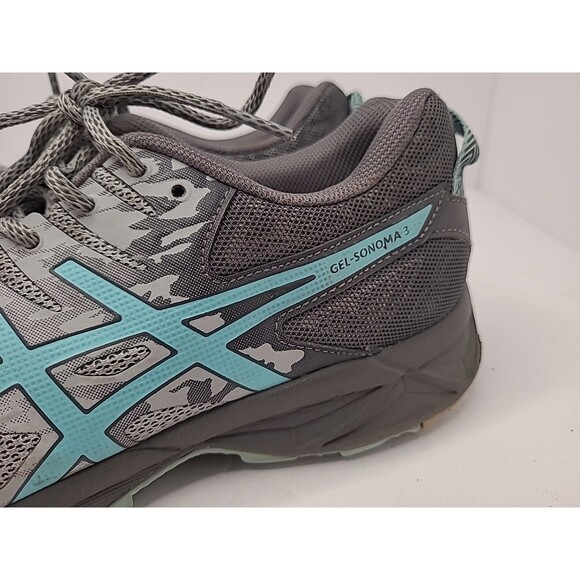 ASICS Gel Sonoma 3 Athletic Shoe Grey Blue Womens 9.5 Running Active Hiking - Picture 5 of 8